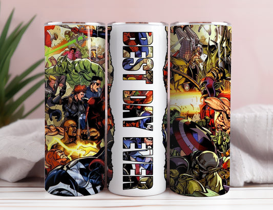 Superhelden Design 20oz Tumbler Wrap, Helden 20oz Skinny Tumbler Sublimation Wrap PNG 2