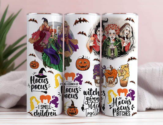 Hocus Pocus Tumbler, Halloween Tumbler 20oz Skinny Sublimation, HorrorFilm Tumbler Digitales Design, PNG Instant Download 2