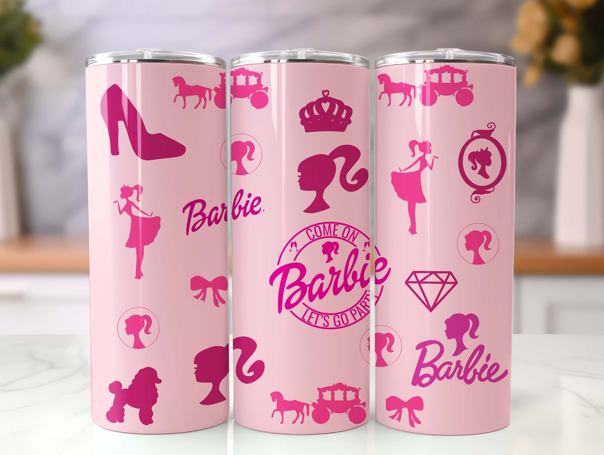 Barbie Tumbler Wrap, 20oz Straight Skinny Wrap, Sublimation Design, Cartoon Tumbler Design, Digital Download - PNG 2 - VartDigitals