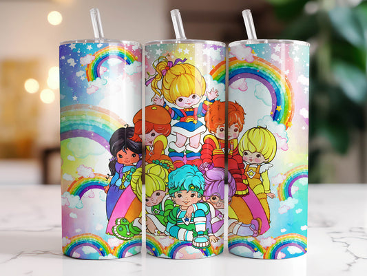 Erdbeere Cartoon 20oz Skinny Tumbler, Süßer Becher, Erdbeerbecher, Full Tumbler Wrap, Tumbler Png Sublimation 2 