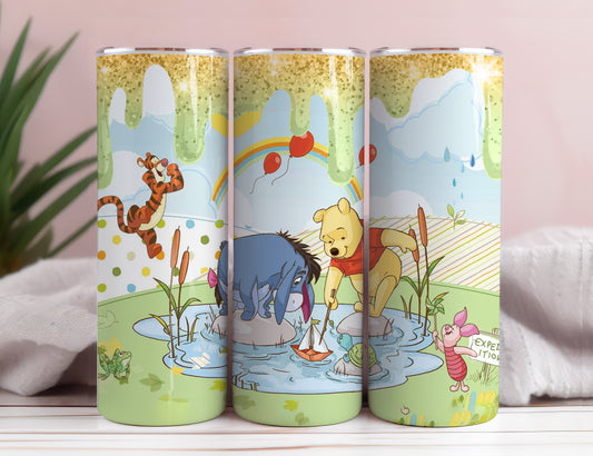 Winnie Pooh 20oz Skinny Tumbler Sublimation Designs, Cartoon Pooh Tumbler Png, Winnie The Pooh Wrap, Sofortiger Download #STD 2