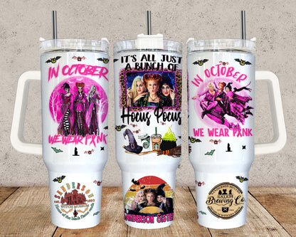 Magischer 40oz Tumbler Wrap PNG, Hocus Pocus Quencher Tumbler Sublimation, Zauberer Tumbler Png, Halloween Tumbler Png, Magic Wrap