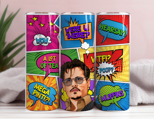 Mega Pint Pirate Depp 300 DPI, 20oz Skinny Tumbler Design, gerader Tumbler, Sublimation Tumbler Wrap, digitaler Download 2