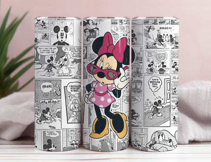 Mickey, Pooh, Stitch, Yoda Sublimationsdesign, ideal für 20oz Skinny Tumbler, kann für Sublimation, Wasserrutsche oder zum Bedrucken von Vinylfolien verwendet werden, süßer Wasserbecher