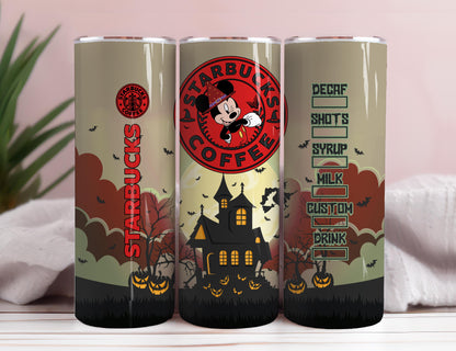 Film Halloween Disney Charakter 20oz Skinny Tumbler Sublimation Design, Kaffeetasse Straight Tumbler Wrap, Sofortiger digitaler Download PNG