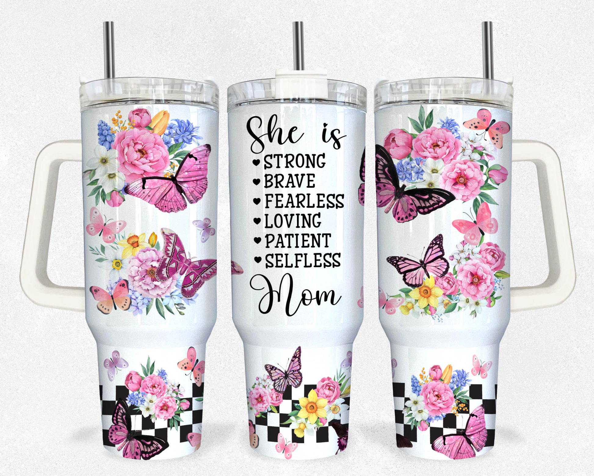 40oz Tumbler Wrap - Positive Affirmations PNG Tumbler Design Sublimation Designs Downloads - Seamless Sublimation Tumbler with Handle Wrap - VartDigitals