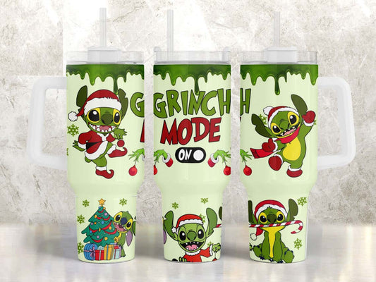 Cartoon Christmas 40oz Tumbler Wrap,  Christmas Mode Tumbler With Handle, Merry Christmas Png, Christmas Vibes, Cartoon Christmas Png - VartDigitals