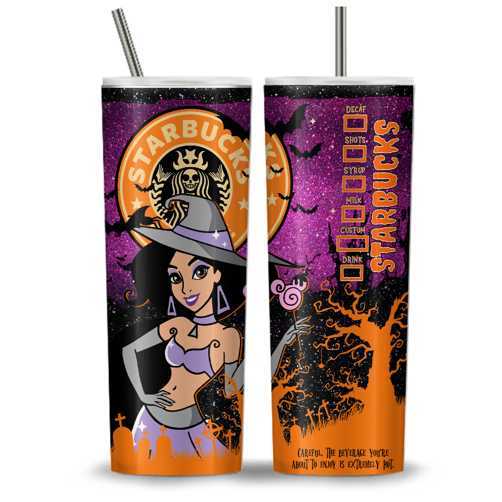 Princess Halloween Starbucks 20oz Tumbler Wrap, Princess Tumbler Png, Ariel Png, Die Schöne und das Biest, Süßes oder Saures, Gruselige Stimmung (11 PNG-Dateien)