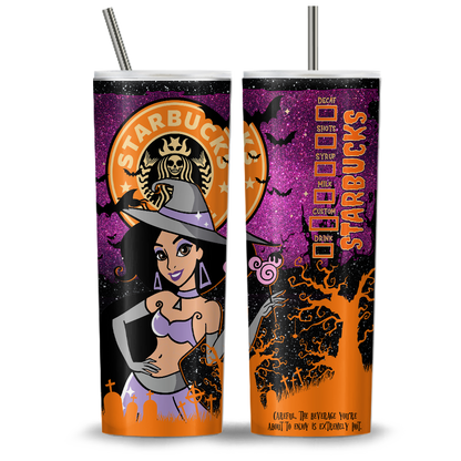 Princess Halloween Starbucks 20oz Tumbler Wrap, Princess Tumbler Png, Ariel Png, Die Schöne und das Biest, Süßes oder Saures, Gruselige Stimmung (11 PNG-Dateien)