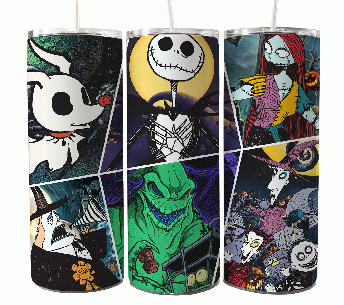 Nightmare Before Christmas Cartoon Charakter Tumbler Wrap Valentinstag 20Oz Tumbler Wrap Png Jack und Sally Tumbler Sublimation Design