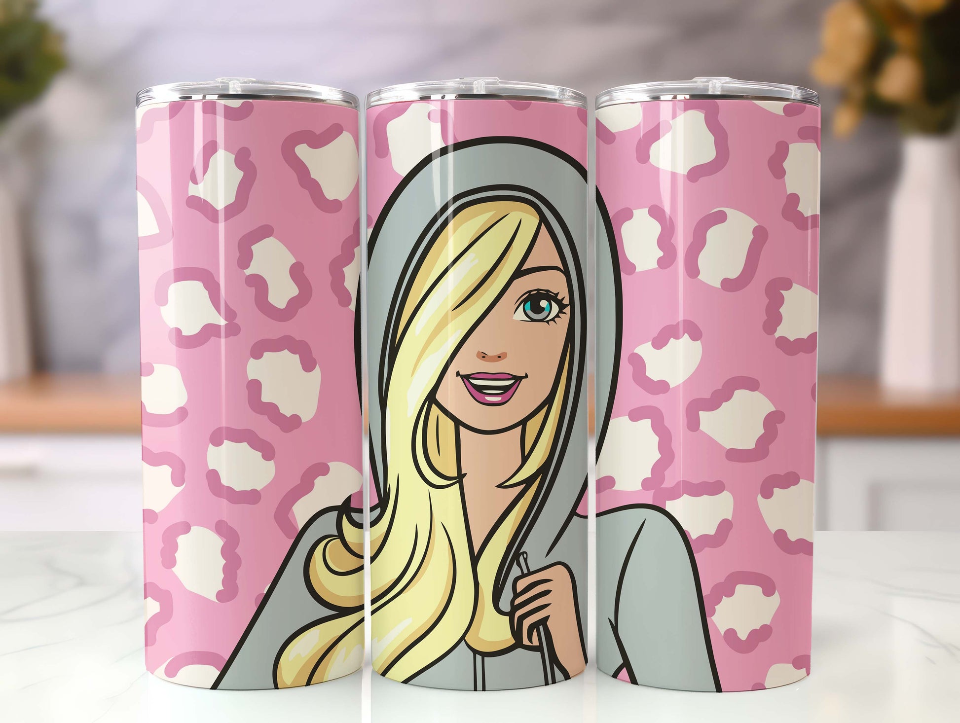 Barbie Tumbler Wrap, 20oz Straight Skinny Wrap, Sublimation Design, Cartoon Tumbler Design, Digital Download - PNG 34 - VartDigitals