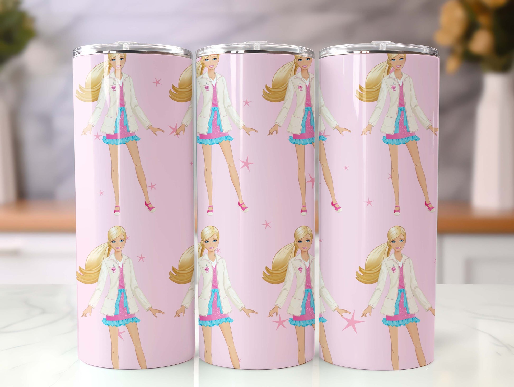 Barbie Tumbler Wrap, 20oz Straight Skinny Wrap, Sublimation Design, Cartoon Tumbler Design, Digital Download - PNG 35 - VartDigitals