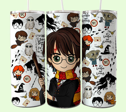 Magischer 20oz Tumbler Wrap PNG, HP Skinny Tumbler Sublimation, Zauberer Tumbler Png, Potterhead Tumbler Png, Hogwarts Wrap, Harry Magic Png