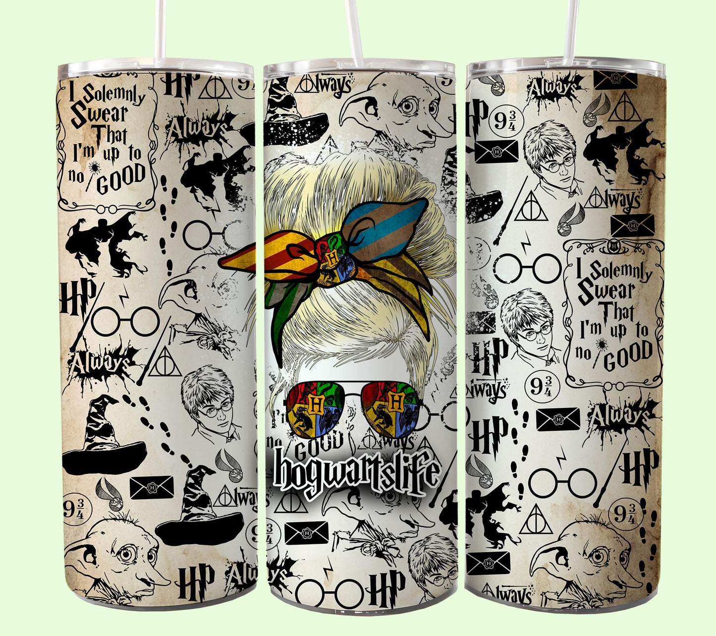 Magischer 20oz Tumbler Wrap PNG, HP Skinny Tumbler Sublimation, Zauberer Tumbler Png, Potterhead Tumbler Png, Hogwarts Wrap, Harry Magic Png