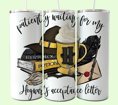 Magischer 20oz Tumbler Wrap PNG, HP Skinny Tumbler Sublimation, Zauberer Tumbler Png, Potterhead Tumbler Png, Hogwarts Wrap, Harry Magic Png