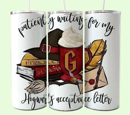 Magischer 20oz Tumbler Wrap PNG, HP Skinny Tumbler Sublimation, Zauberer Tumbler Png, Potterhead Tumbler Png, Hogwarts Wrap, Harry Magic Png