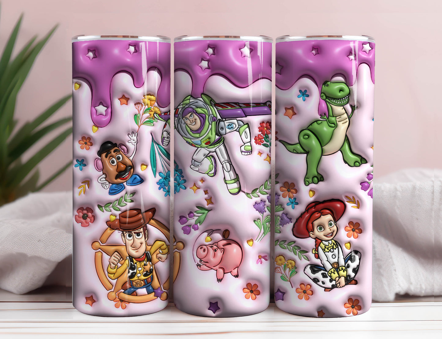 3D aufgeblasener Cartoon-Becher, Cartoon-Film-Becher, aufgeblasener Becher, 3D-Becher Wrap 20oz Skinny Tumbler, Gruselige Jahreszeiten-Becher, Png Download