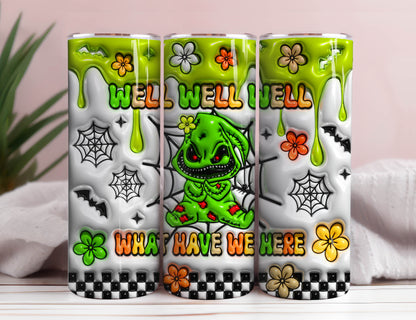 3D Jack Skellington 20oz Skinny Tumbler Design, Oogie Boogie Tumbler Design PNG, Halloween 2023 Tumbler Wrap, Na ja, was haben wir hier?