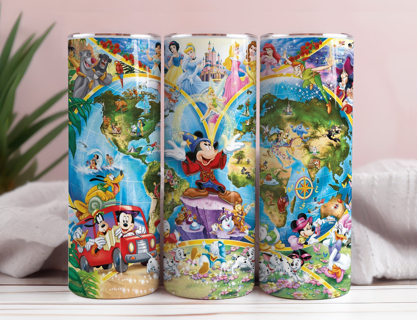 Disney Characters Mickey Mouse 20oz Skinny Tumbler Sublimation Cartoon Mickey Donald Pooh Disney Tumbler Disney Gift For Disney Lovers 3 - VartDigitals