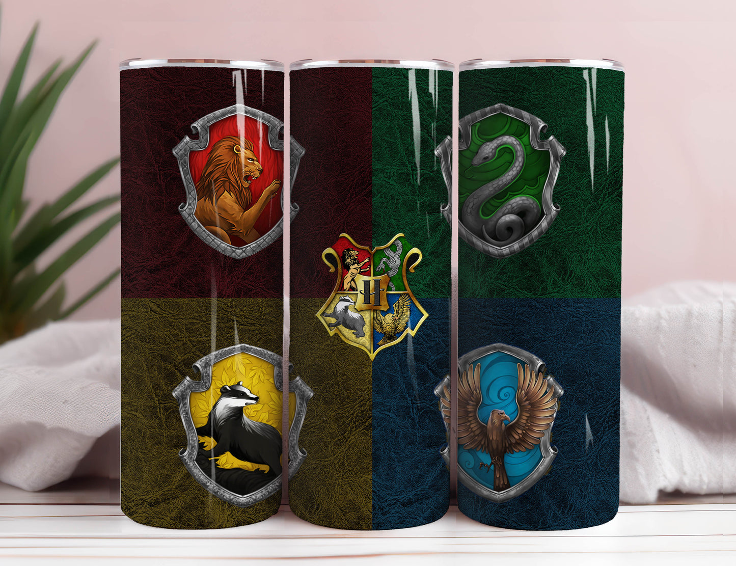 Hogwarts Häuser Harry 20oz Skinny Tumbler Vorlage PNG Sublimation Wizard Design Download digitale Datei Sub Straight 20oz