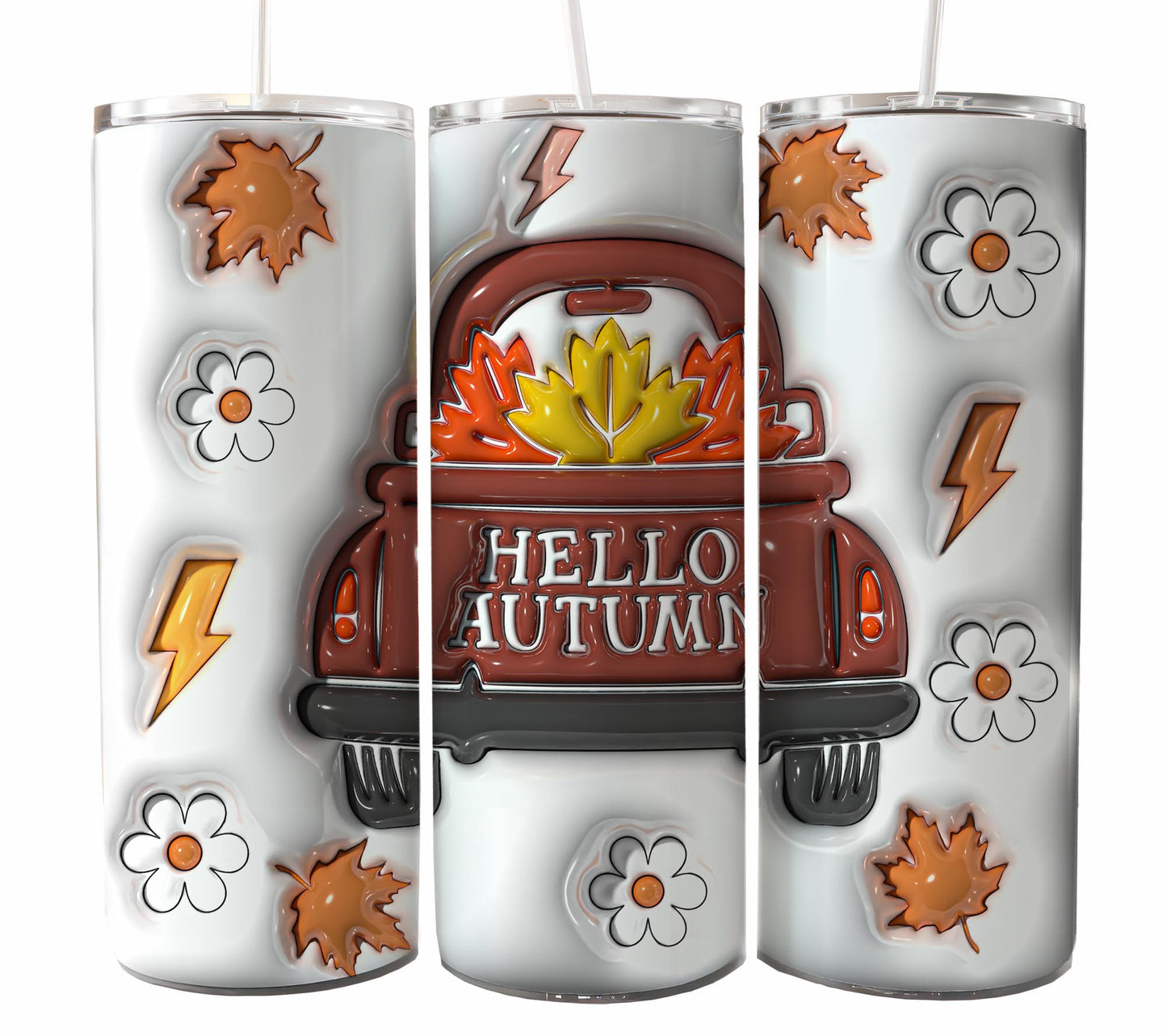 Herbst 20 oz Skinny Tumbler Bundle, Herbst Vibes Tumbler Wrap, Herbst Tumbler Sublimation Design, Hello Fall Tumbler Design - PNG