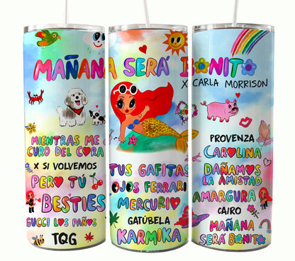 Karol 专辑 Tumbler，Karol Tumbler Wrap，Manana Sera Bonito PNG，Karol G 新专辑封面，Manana Sera Bonito，Pero Tu，kármika，Png