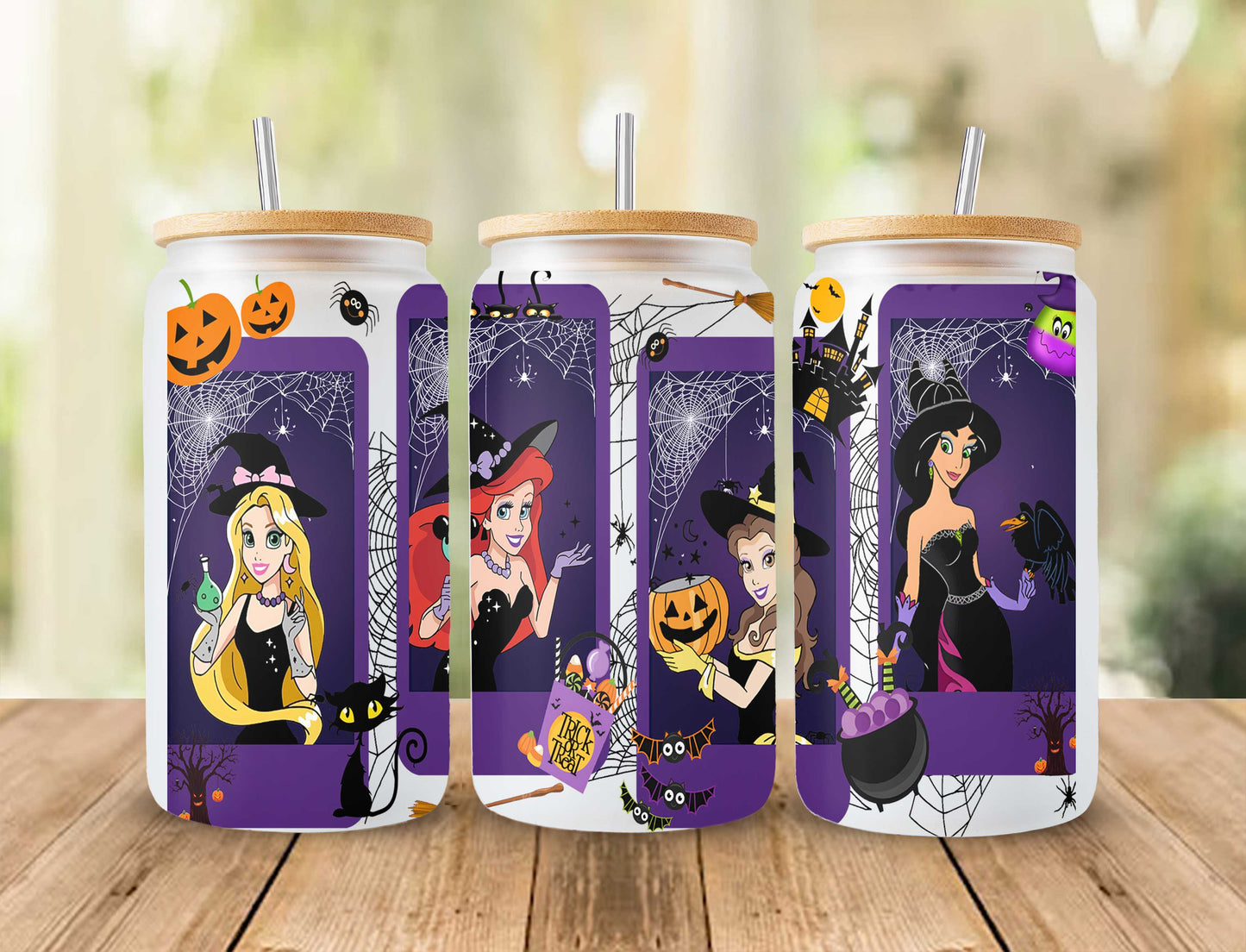 Halloween Coffee Logo Libbey Glass Can Wrap Sublimation, Design 16Oz 3