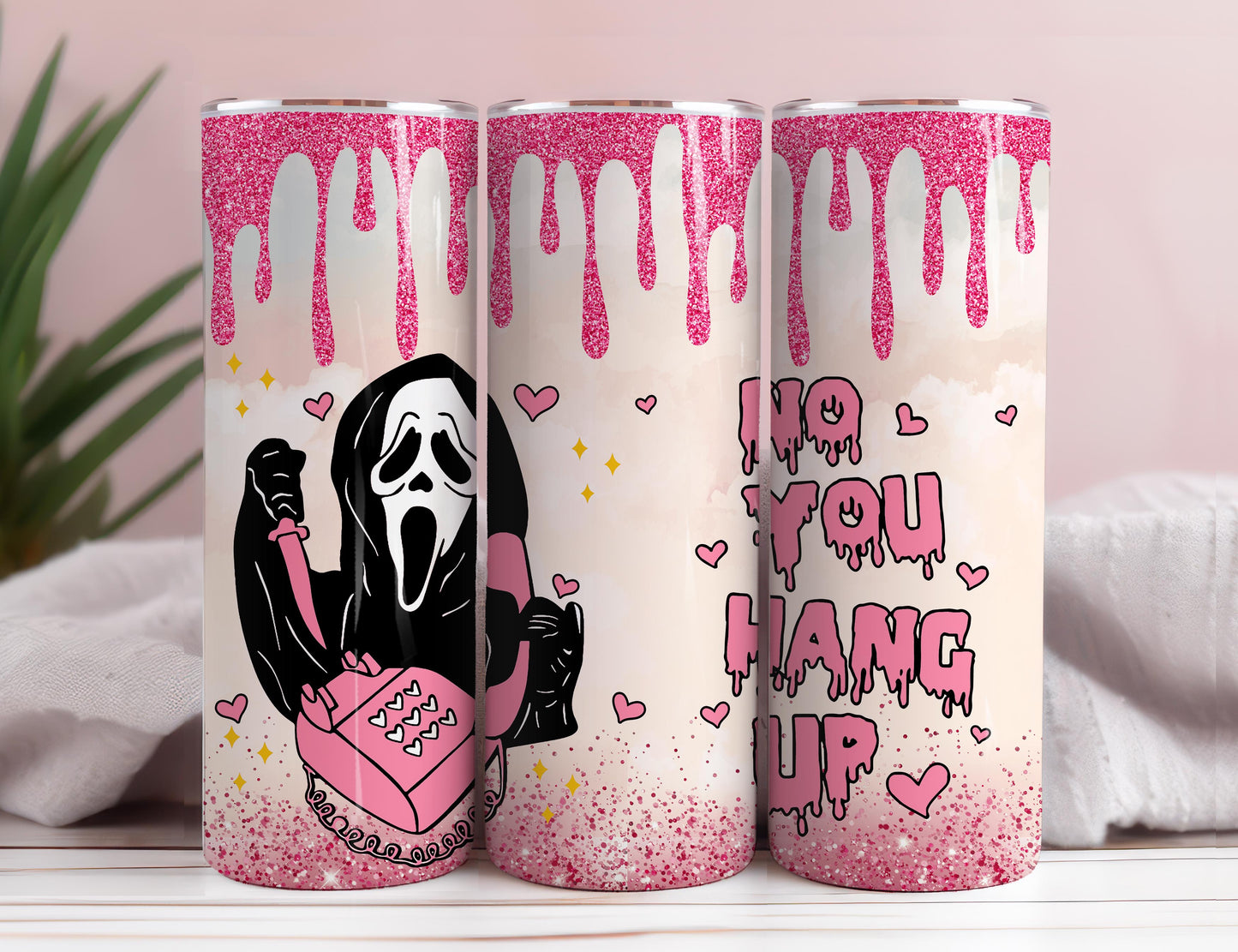 Hor Tumbler Wrap Png, 20oz Horror Halloween Sublimation Download