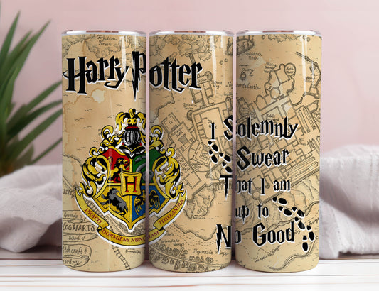 Harry Potter Tumbler Wrap - 20oz Skinny StraightTape, Zauberer Design Magischer Tumbler Wrap PNG Sofort Download 3