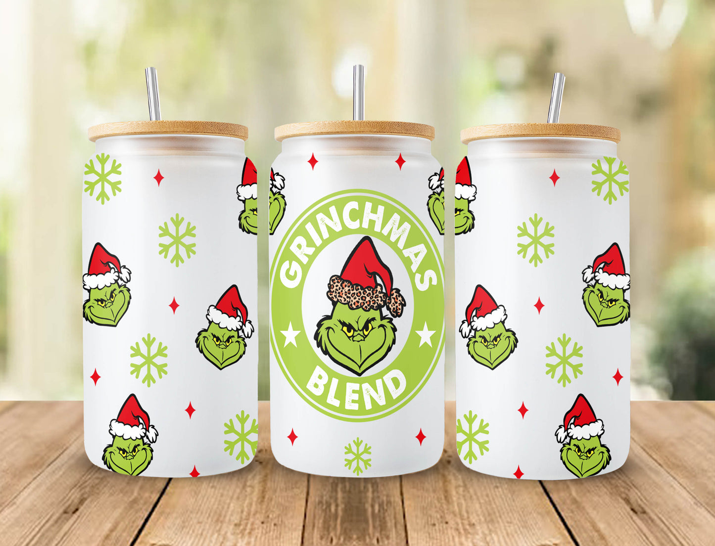 Weihnachten Green Mean Guy Libbey Glasdose Wrap Png Bundle, Weihnachtsfilm 16oz Libbey Dose, Stanley Tumber, Sofortiger Download, PNG nur Wrap