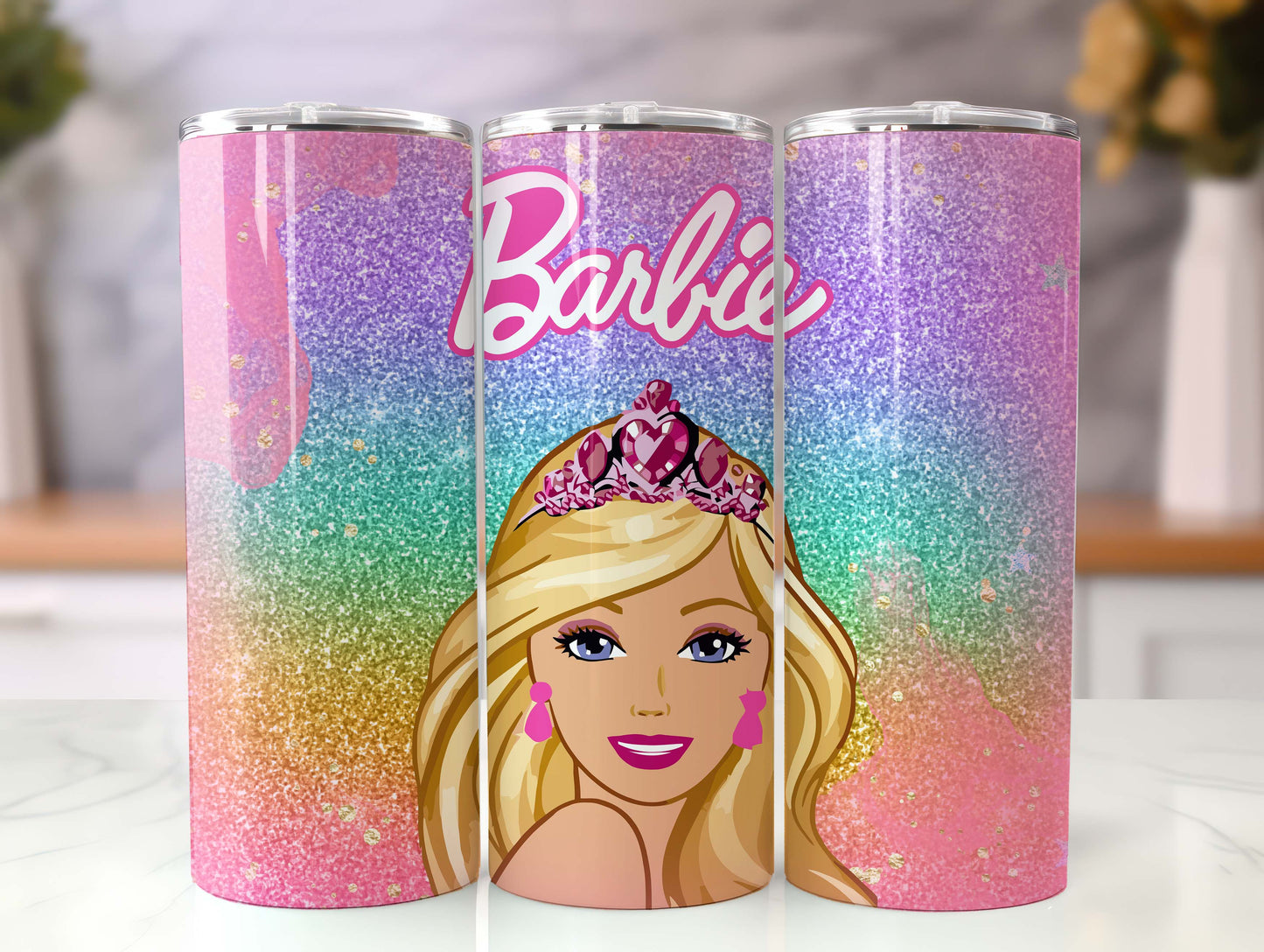 Barbie Tumbler Wrap, 20oz Straight Skinny Wrap, Sublimation Design, Cartoon Tumbler Design, Digital Download - PNG 3 - VartDigitals