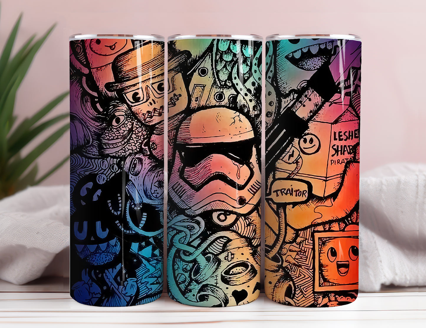 Star Wars Tumbler Wrap, 20 oz Skinny Tumbler Sublimation Design, Tumbler Wrap Design, Sofortiger digitaler Download PNG 3