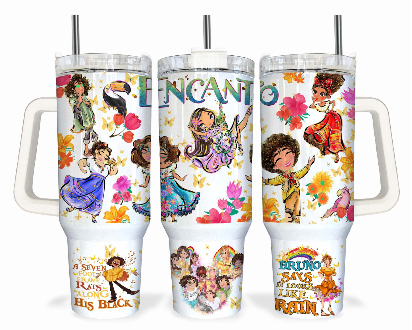 Bundle Cartoon-Figuren 40 oz Tumbler Wrap, Halloween Quencher Tumbler Sublimation, Cartoon Tumbler Png, Princess Wrap, Nightmare Scary