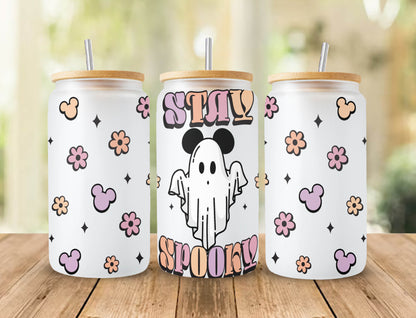 Halloween Can Glass Svg Bundle, 16oz Libbey Full Wrap Svg