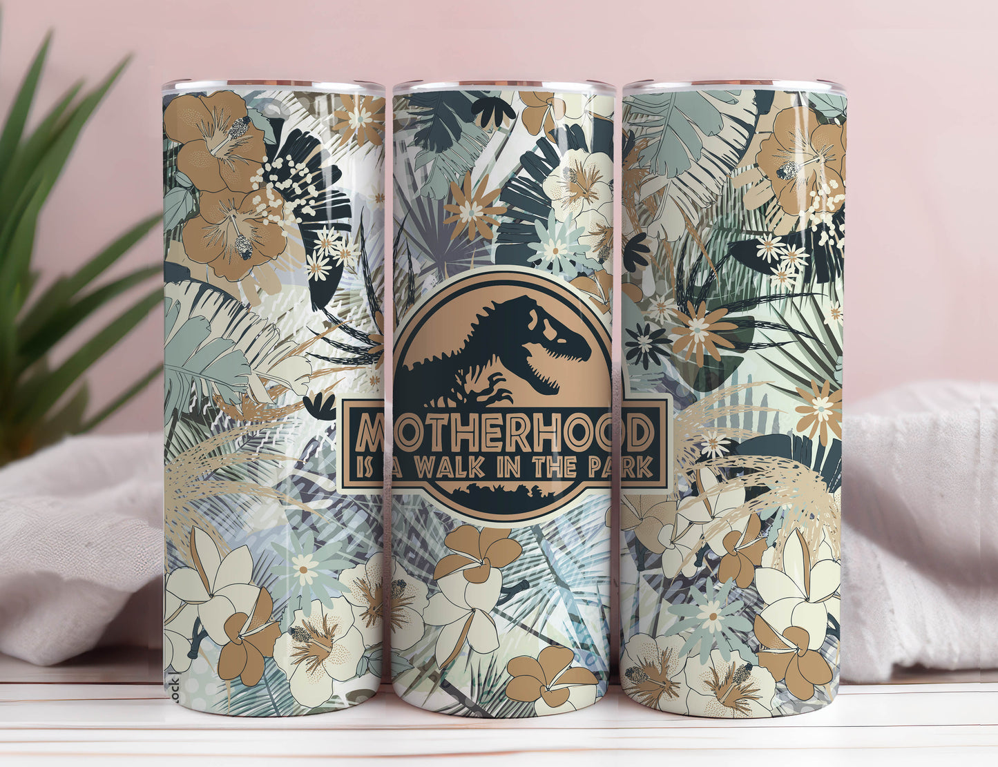 Dinosaurier 20oz Skinny Tumbler Wrap PNG, Sublimation Designs Downloads, Sublimate Design Vorlage, PNG digital