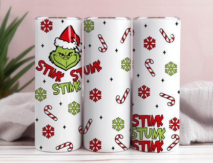 Christmas Green Mean Guy Tumbler Wrap Png Bundle, Weihnachtsfilm 20oz Tumbler, Stanley Tumber, Sofortiger Download, PNG nur Wrap