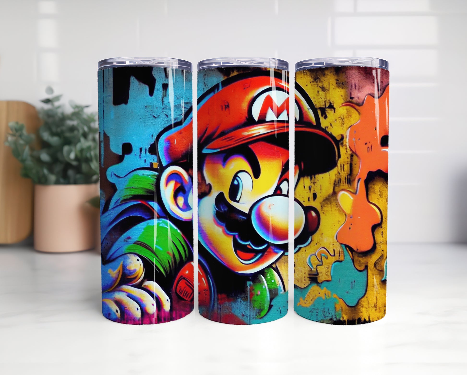 Big Bundle Mario Tumbler, Mario Tumbler 20oz, 20oz Skinny Tumbler, Cartoon Tumbler, Video Game Skinny Tumbler 3 - VartDigitals