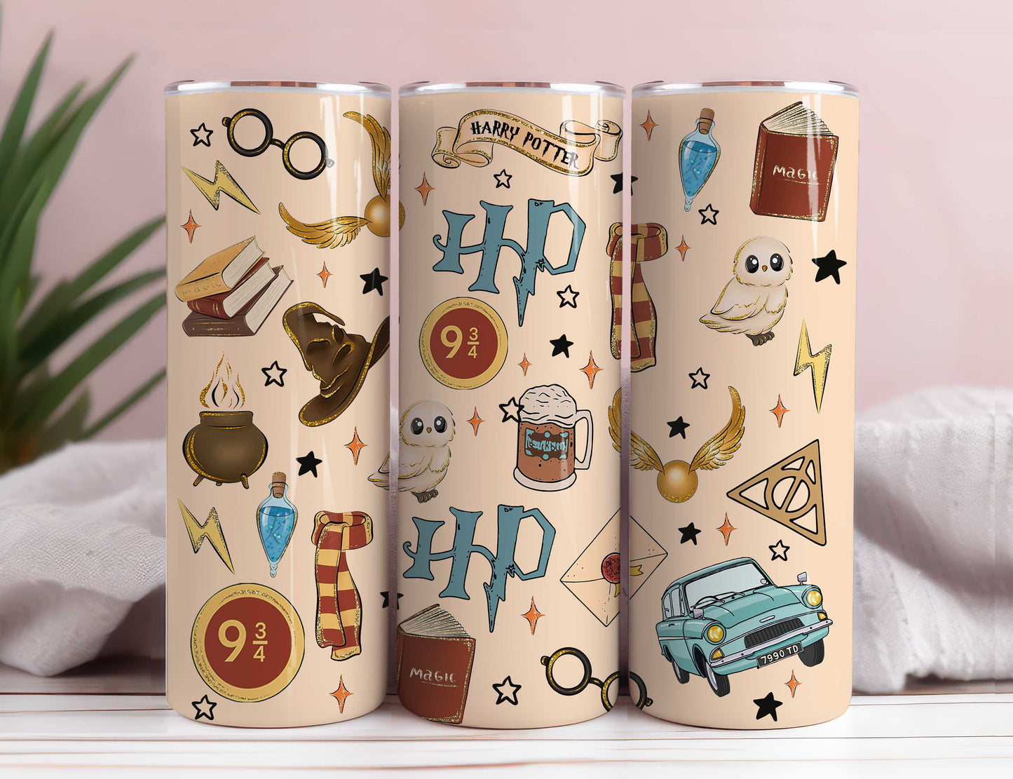 Harry Tumbler Wrap, 20oz Skinny Tumbler, Zauberer Tumbler Wrap, Harry Tumbler, Skinny Tumbler Wrap, Full Tumbler Wrap, Png Download