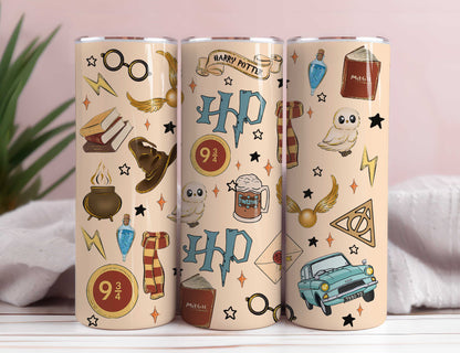 Harry Tumbler 包装，20oz 细长 Tumbler，Wizard Tumbler 包装，Harry Tumbler，细长 Tumbler 包装，全 Tumbler 包装，Png 下载