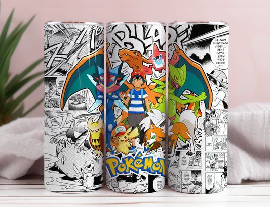 Pokemon Tumbler Wrap Bundle, 20oz Skinny Tumbler Wrap, 20 oz Tumbler Png Sublimation Design, Digital Instant Download Designs Template Datei 3