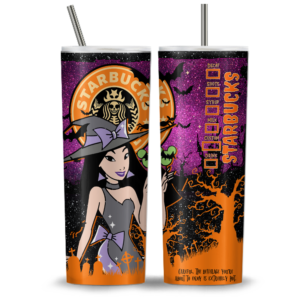 Princess Halloween Starbucks 20oz Tumbler Wrap, Princess Tumbler Png, Ariel Png, Die Schöne und das Biest, Süßes oder Saures, Gruselige Stimmung (11 PNG-Dateien)