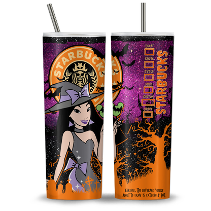 Princess Halloween Starbucks 20oz Tumbler Wrap, Princess Tumbler Png, Ariel Png, Die Schöne und das Biest, Süßes oder Saures, Gruselige Stimmung (11 PNG-Dateien)