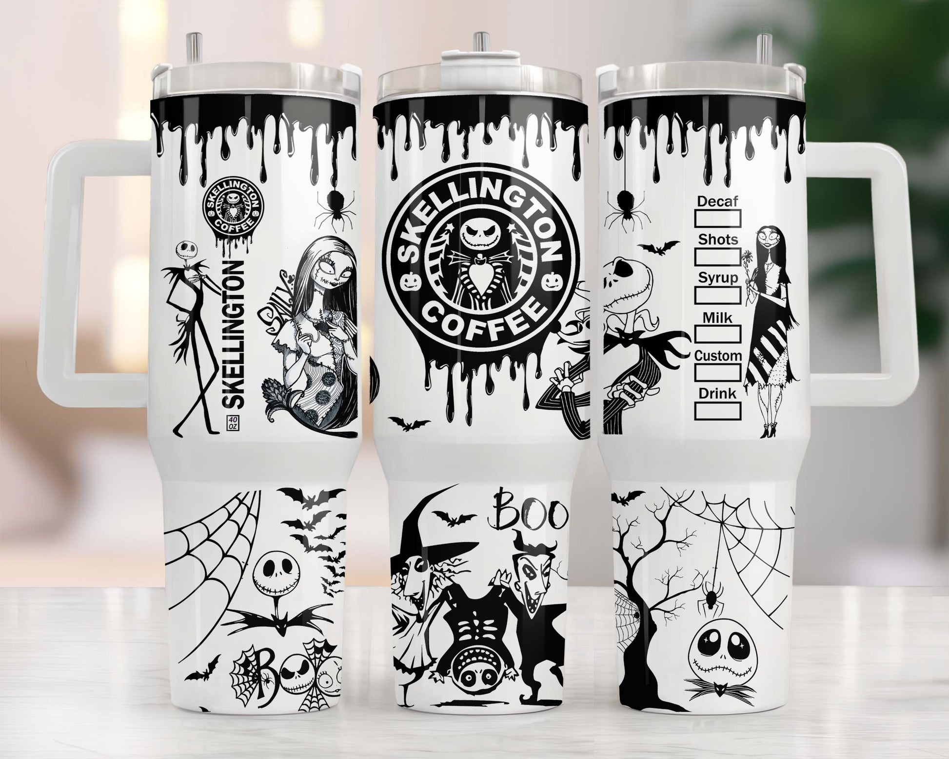 Jack Skellington Png, 40oz Tumbler Wrap, Halloween Tumbler Wrap, 40oz Handle Tumbler, 40oz Halloween Tumbler,Nightmare Before Christmas Wrap - VartDigitals