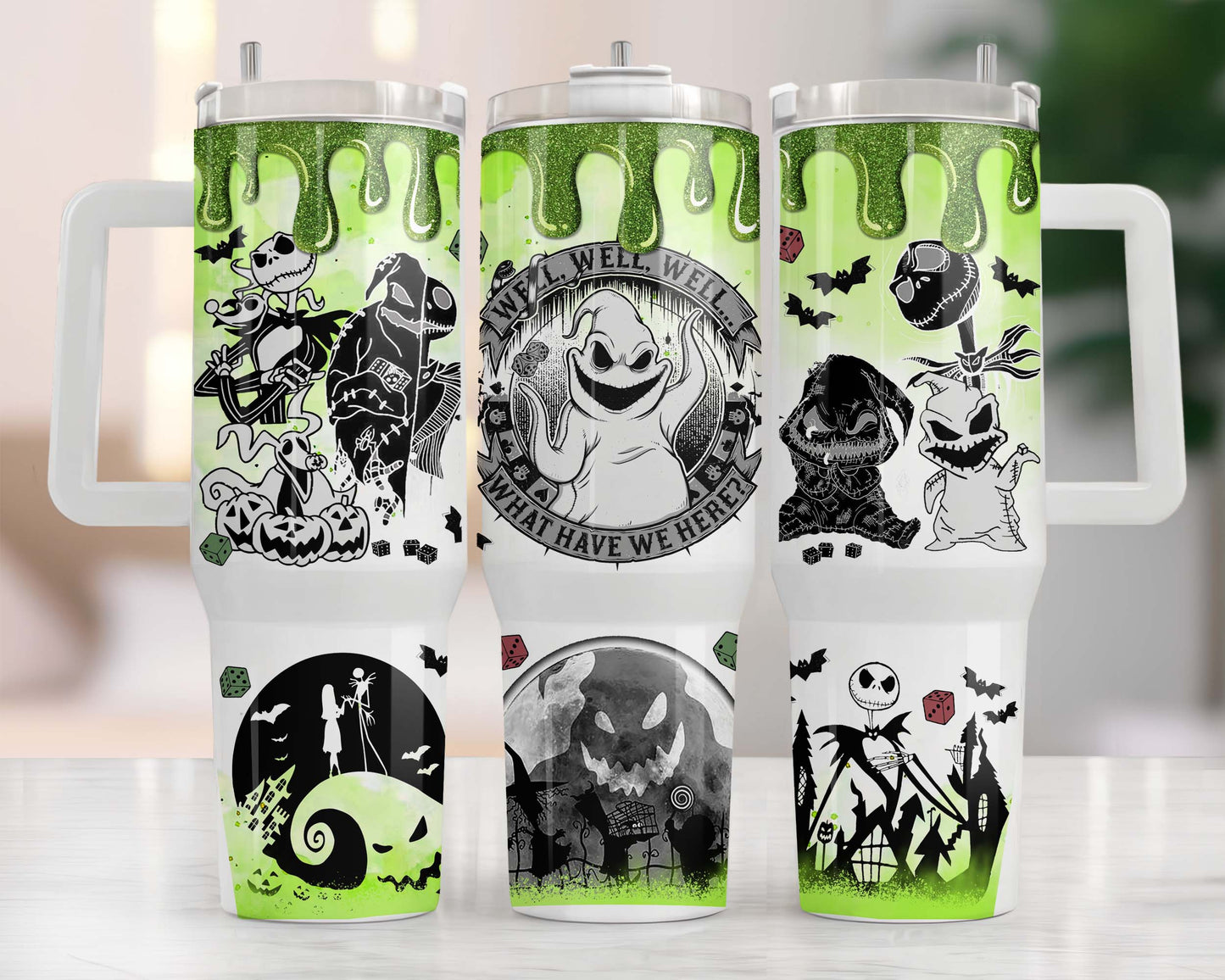 Horror Halloween 40oz, Full Tumbler Wrap, Horror Character Tumbler, Halloween Tumbler, Nightmare 40oz, Spooky Season, Handle Tumbler 40oz - VartDigitals