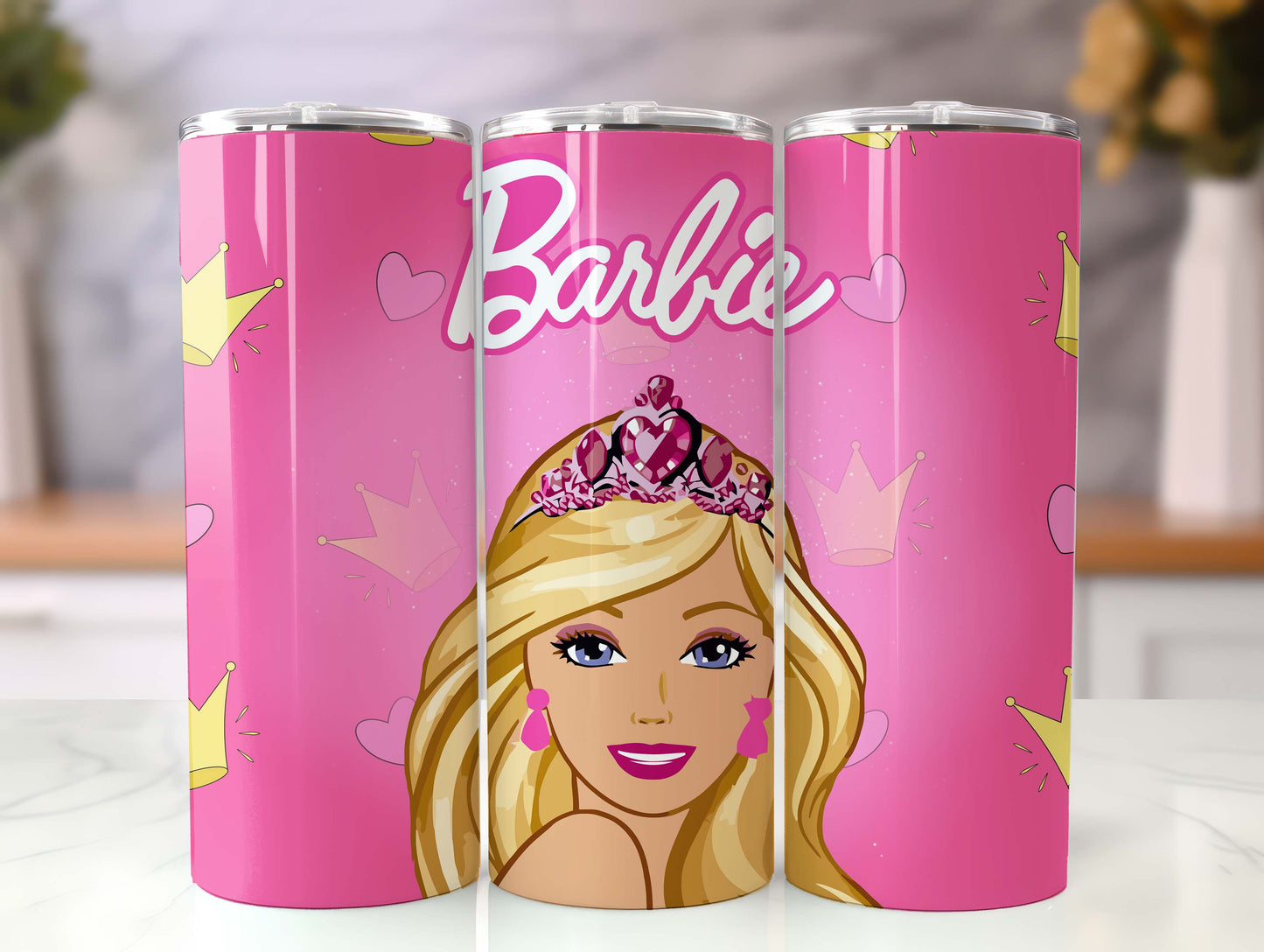 Barbie Tumbler Wrap, 20oz Straight Skinny Wrap, Sublimation Design, Cartoon Tumbler Design, Digital Download - PNG 45 - VartDigitals