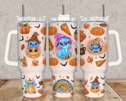 40oz tumbler wrap Halloween ST F