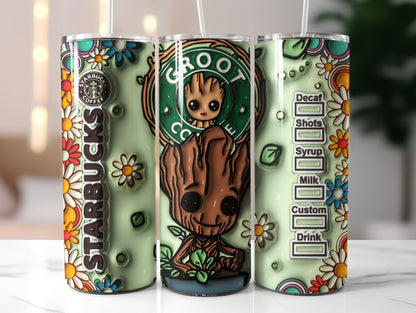 3D Inflated Cartoon Tumbler, Cartoon Halloween Tumbler, Halloween Tumbler, 3D Tumbler Wrap, 20oz Skinny Tumbler, 3D Tumbler Wrap, Png - VartDigitals