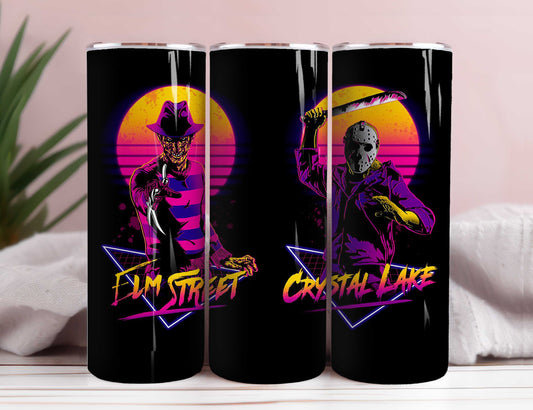 Bundle Horror Charaktere 20oz Skinny Tumbler Sublimation Designs Zeitung Horror Bundle Png Tumbler Straight Digital Download 4