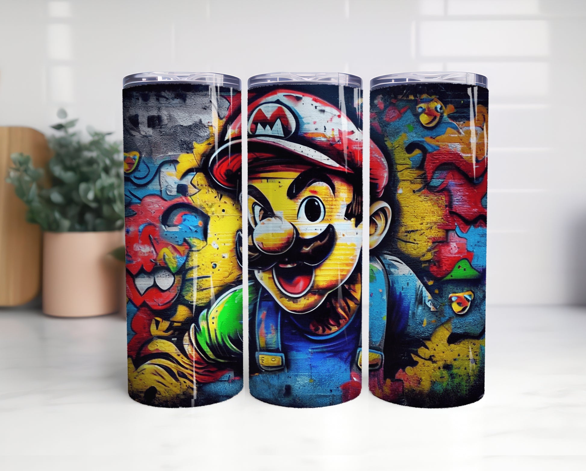 Big Bundle Mario Tumbler, Mario Tumbler 20oz, 20oz Skinny Tumbler, Cartoon Tumbler, Video Game Skinny Tumbler 4 - VartDigitals