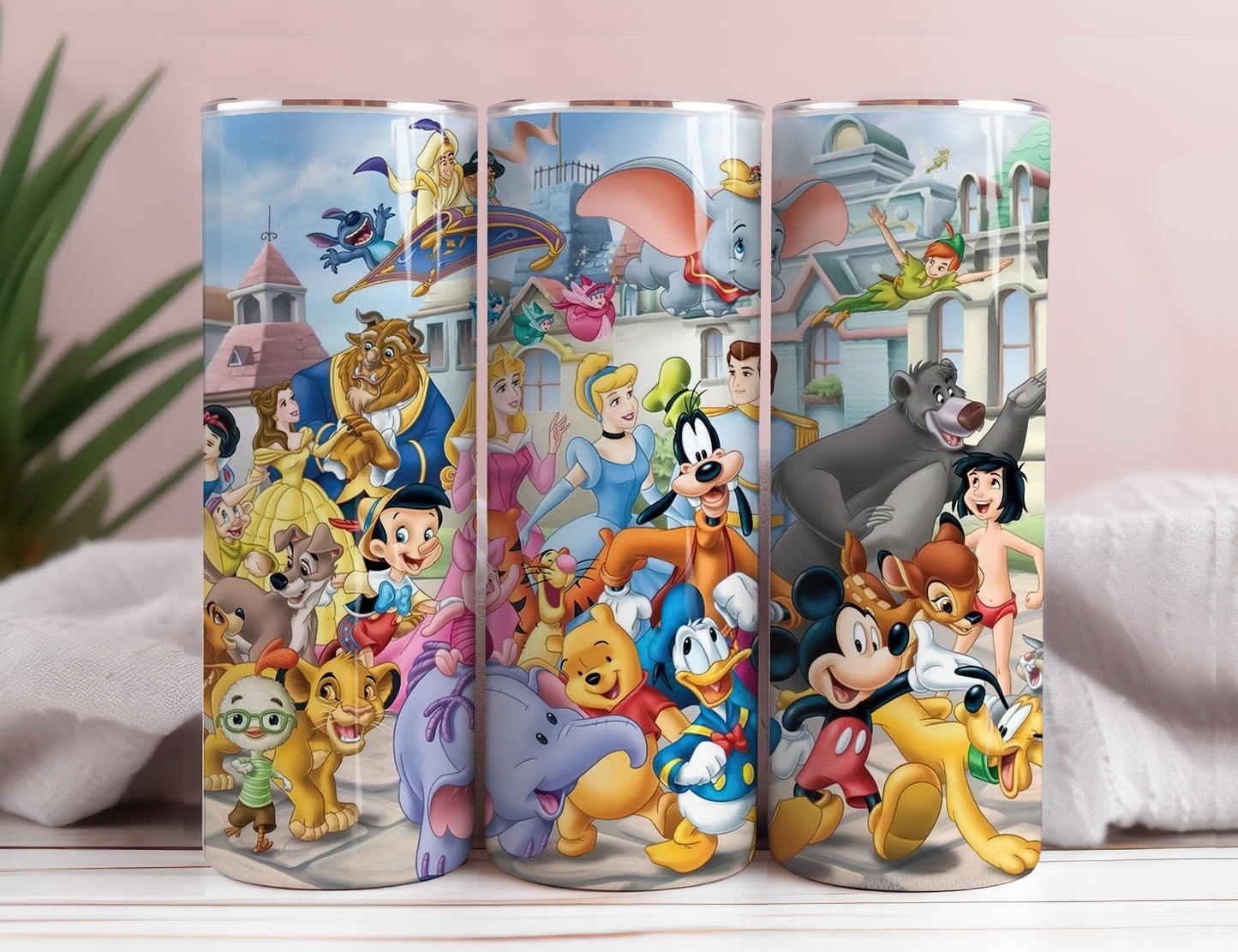 Disney Characters Mickey Mouse 20oz Skinny Tumbler Sublimation Cartoon Mickey Donald Pooh Disney Tumbler Disney Gift For Disney Lovers 4 - VartDigitals